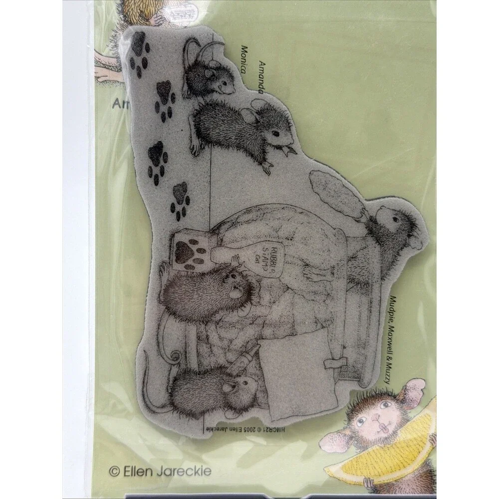 House Mouse Stampendous Cling Cookie Bandits hmcr21